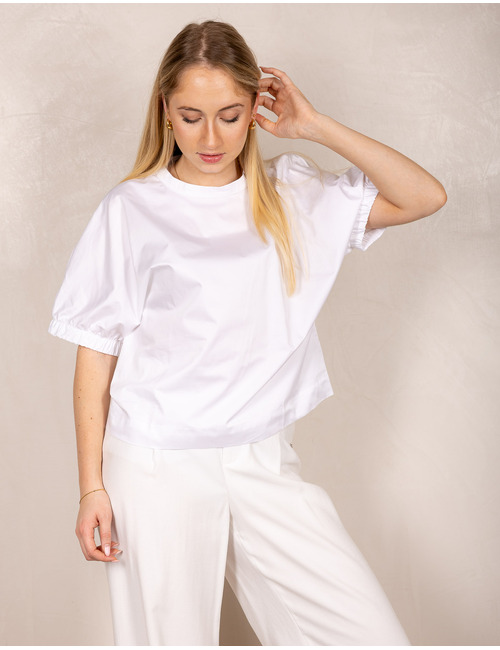 Lalotti korte mouw bloes wit