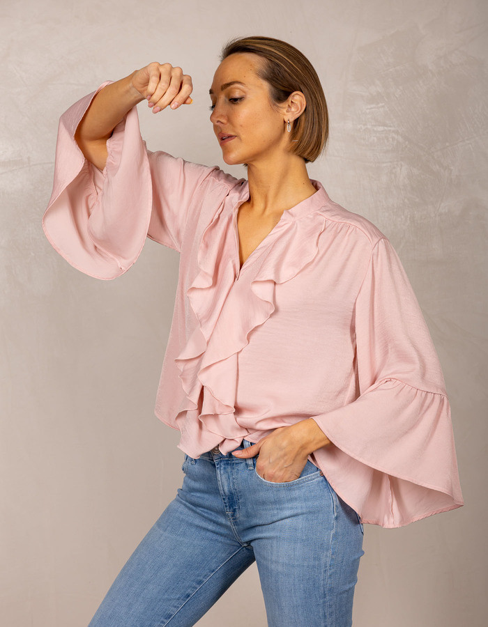 Senso lange mouw bloes roze