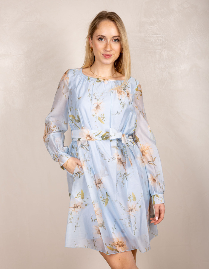 Rinascimento kort kleed blauw