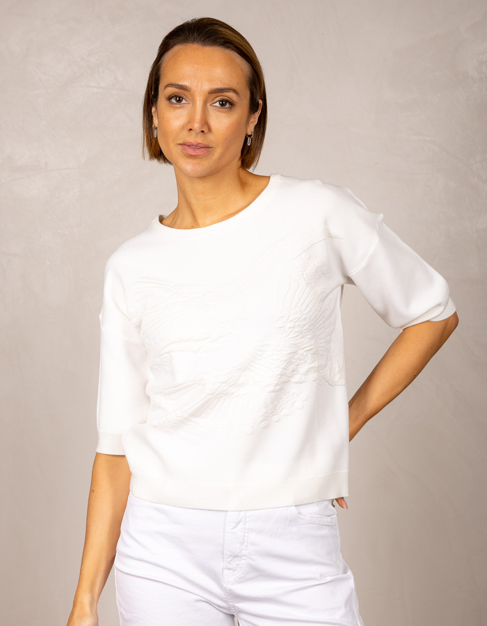 Leo & Ugo korte mouw pull wit