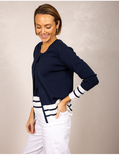 Leo & Ugo twinset gilet navy