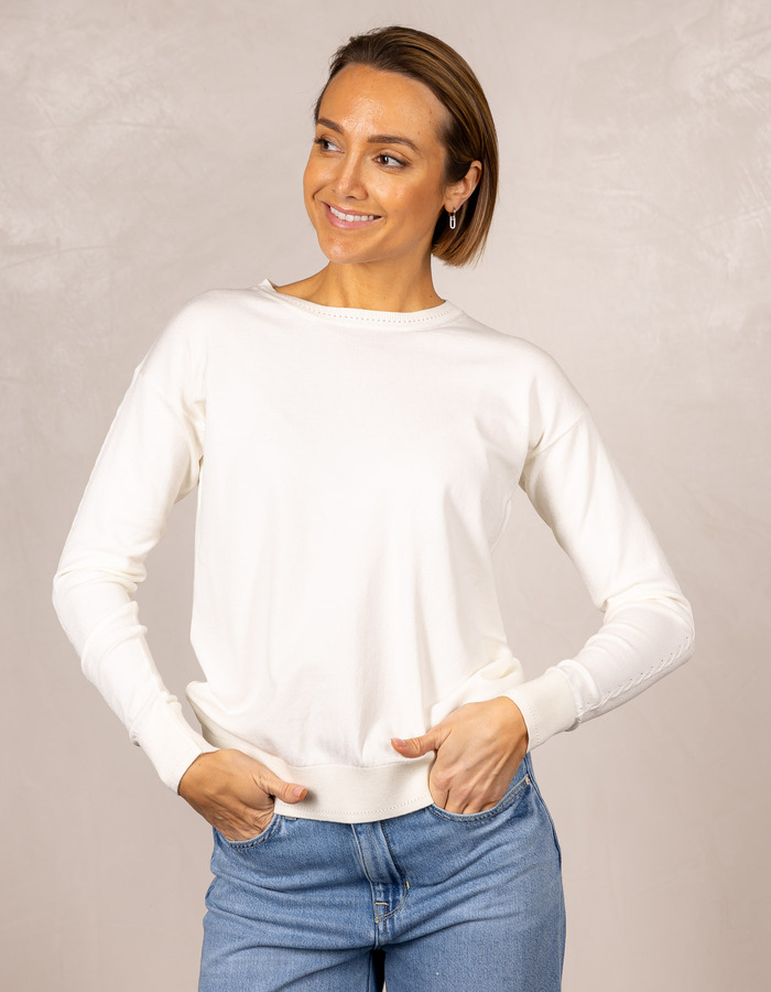 Due Amanti lange mouw pull wit