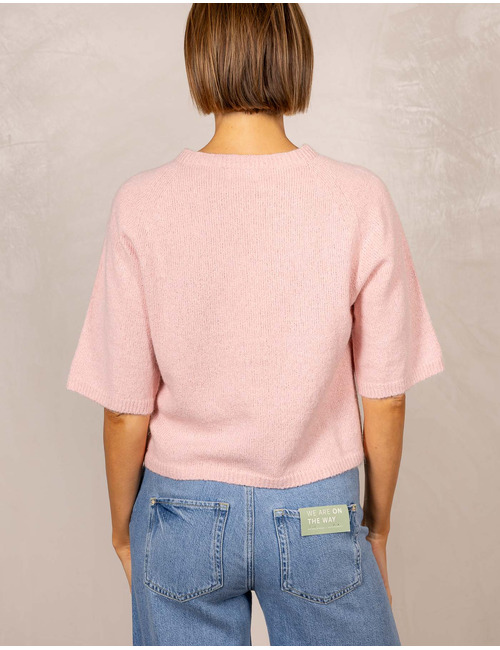 Due Amanti korte mouw pull roze