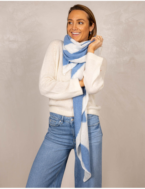 Due Amanti poncho blauw