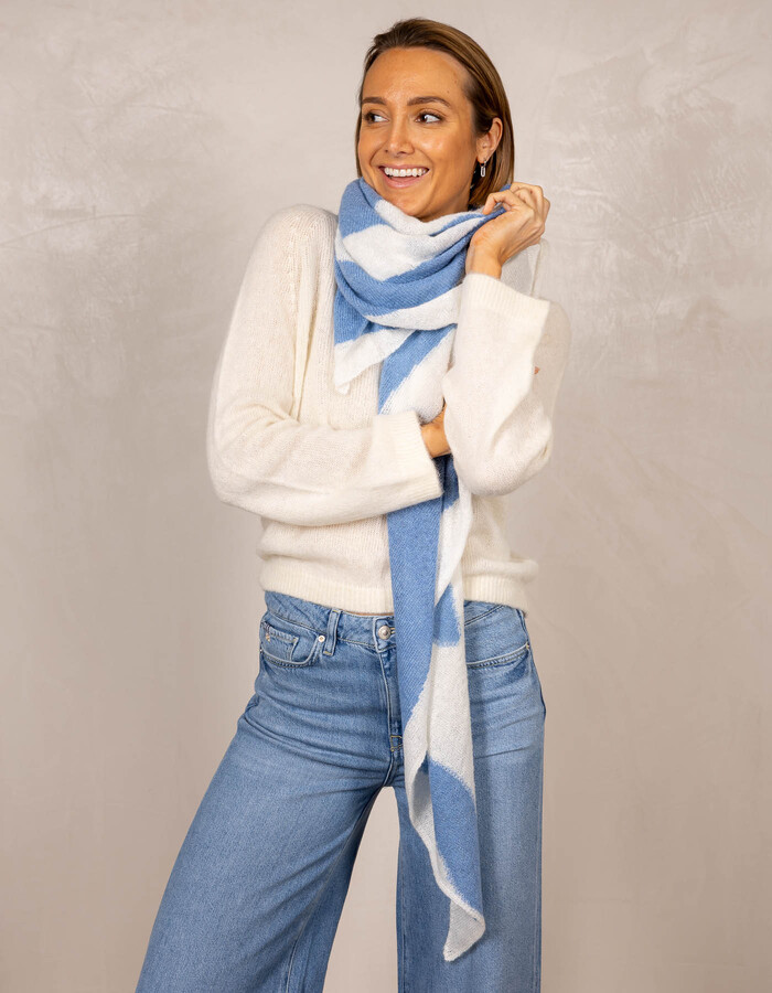 Due Amanti poncho blauw