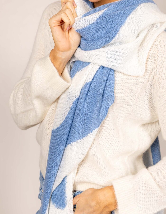 Due Amanti poncho blauw