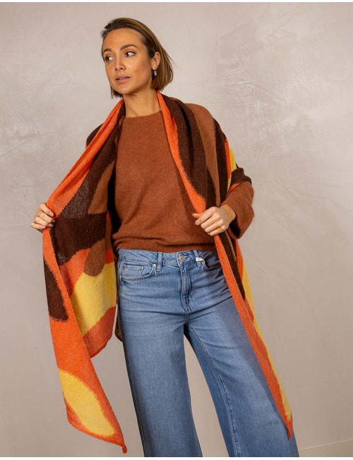 Due Amanti poncho oranje