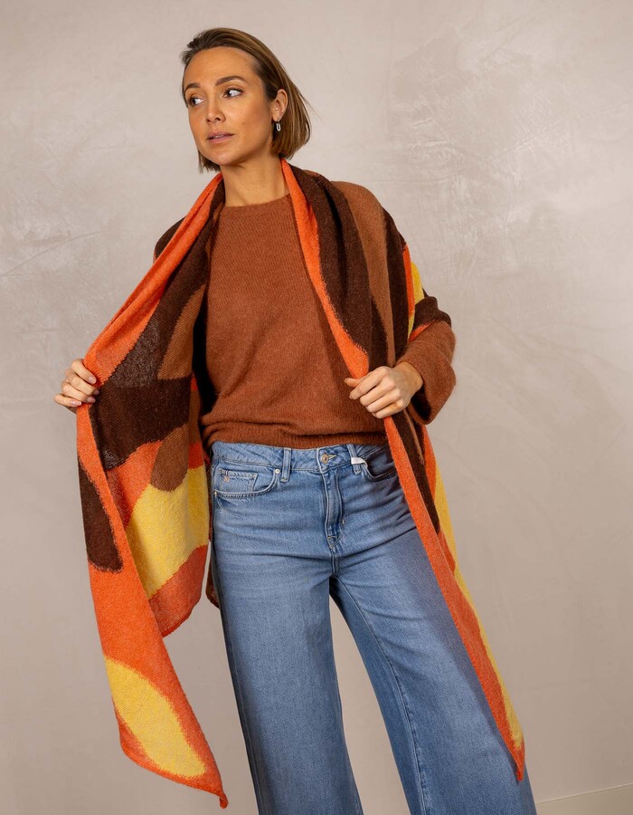 Due Amanti poncho oranje