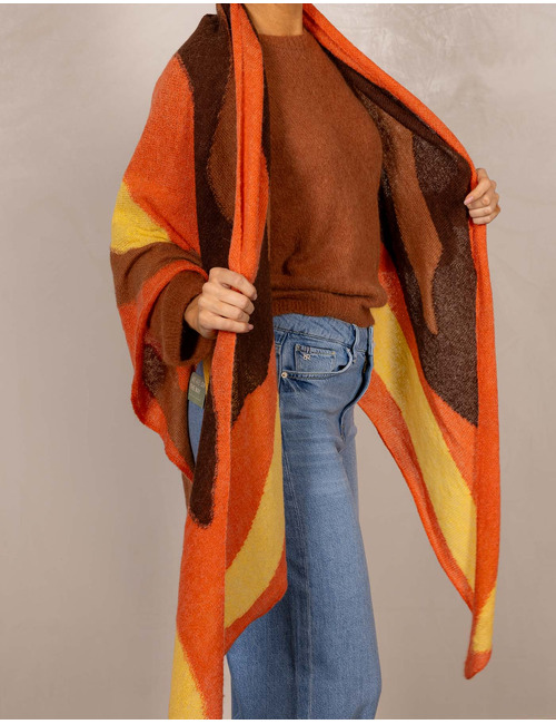 Due Amanti poncho oranje