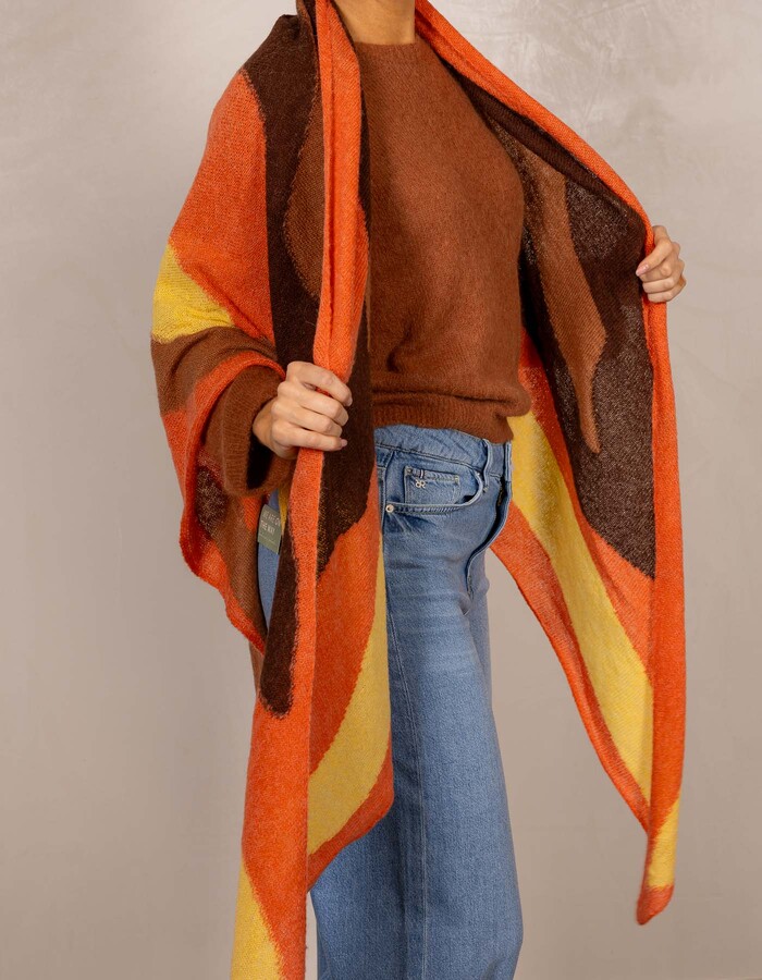 Due Amanti poncho oranje