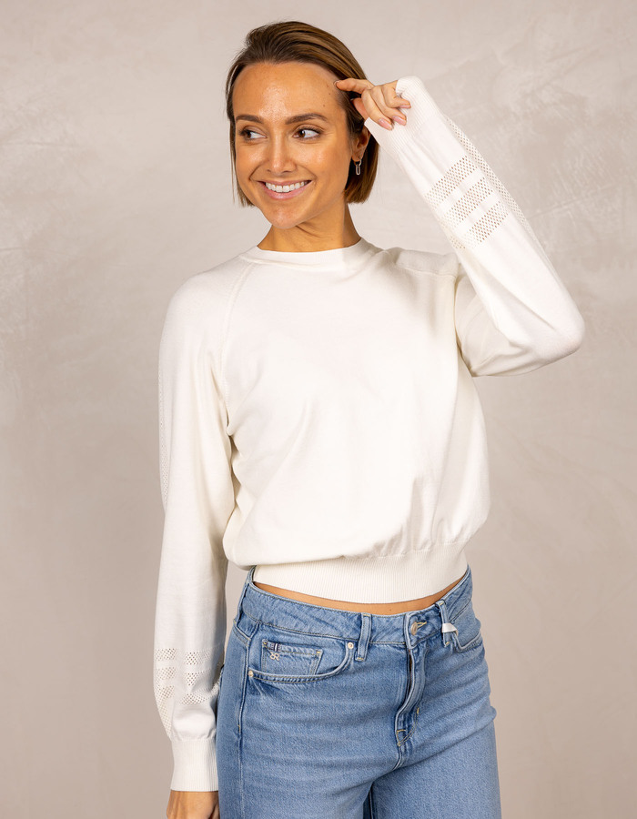 Due Amanti lange mouw pull wit