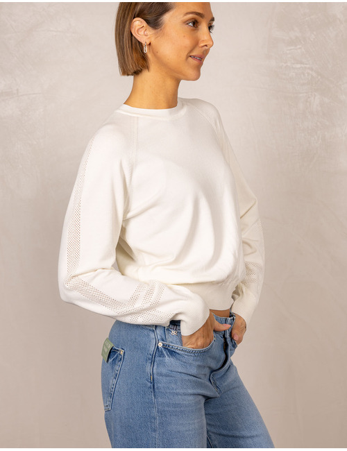 Due Amanti lange mouw pull wit