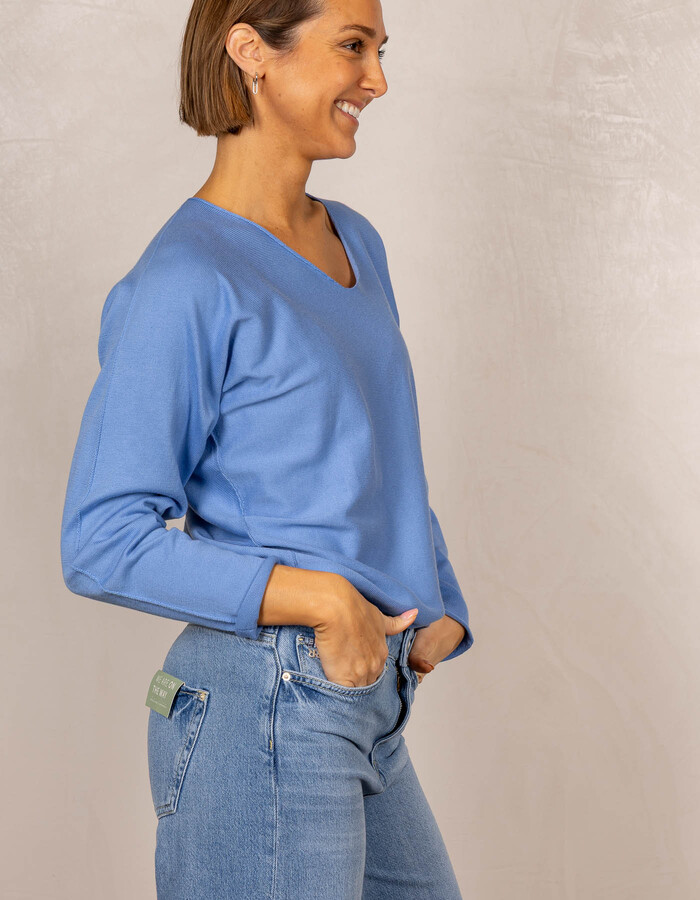 Due Amanti lange mouw pull blauw