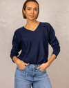 Due Amanti lange mouw pull navy