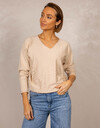 Due Amanti lange mouw pull beige