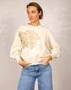 Due Amanti lange mouw sweater beige