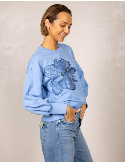 Due Amanti lange mouw sweater blauw