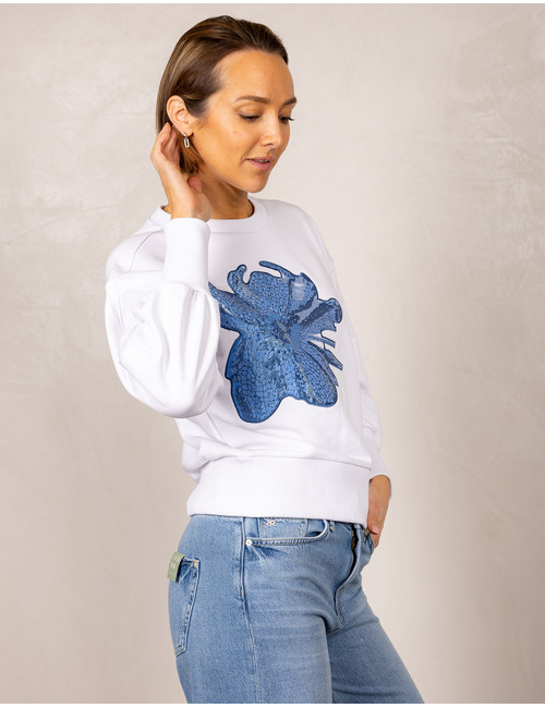 Due Amanti lange mouw sweater wit