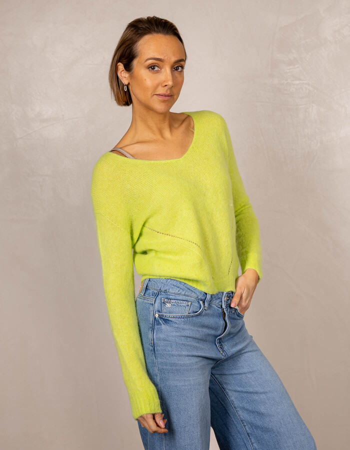 Due Amanti lange mouw pull groen