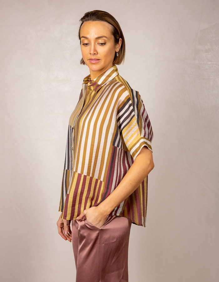 Gestreepte blouse met boxy fit