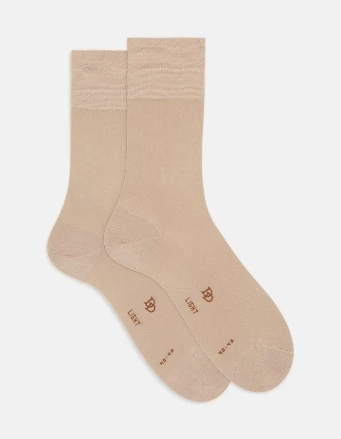 Heren sokken light van fil d’Ecosse in beige