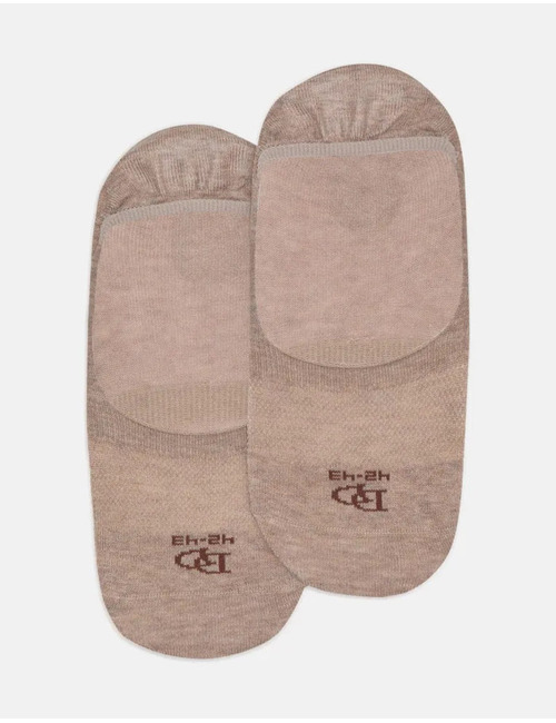 Onzichtbare herensokken in fil d’écosse met antislip in beige