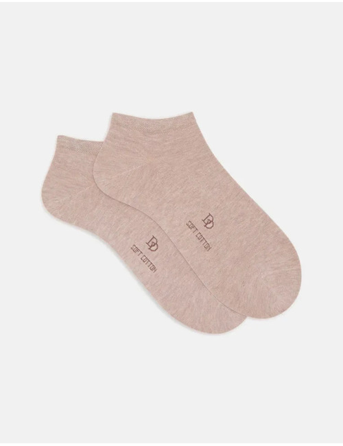 Heren enkelsokken soft cotton in beige