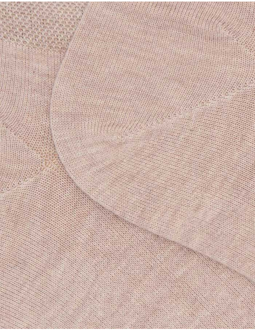 Heren enkelsokken soft cotton in beige