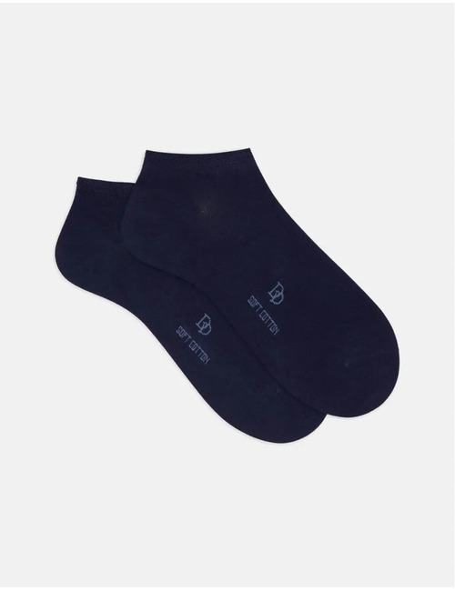 Heren enkelsokken soft cotton in bleu marine