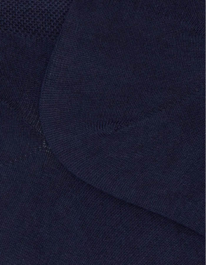 Heren enkelsokken soft cotton in bleu marine