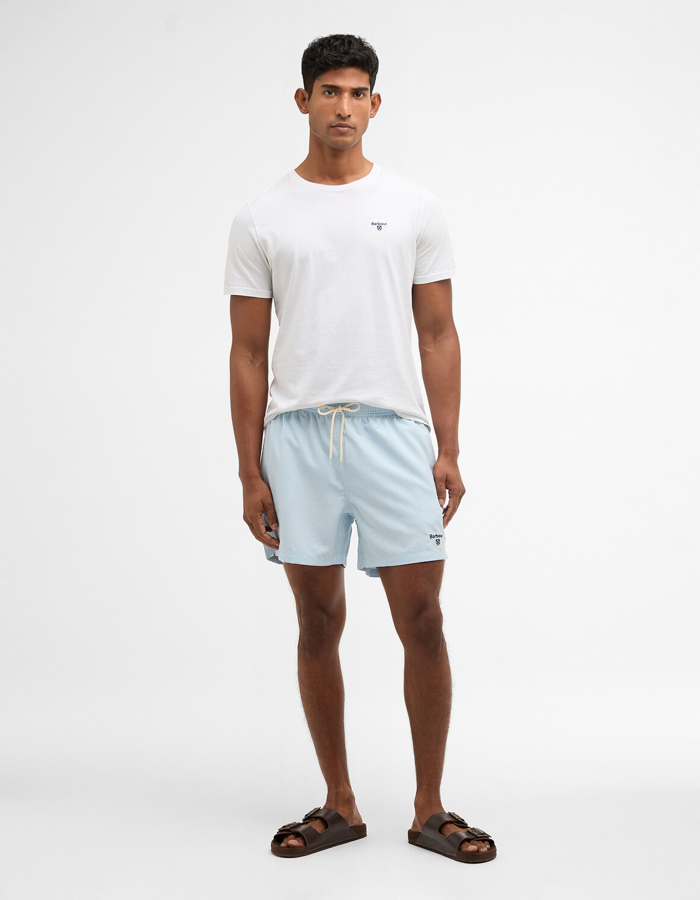 Staple logo zwemshort 5 inch in ocean sky