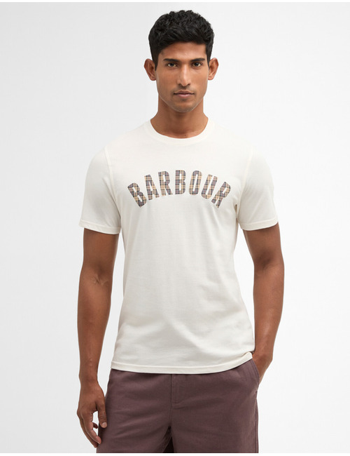 Berwick tartan T-shirt in whisper white
