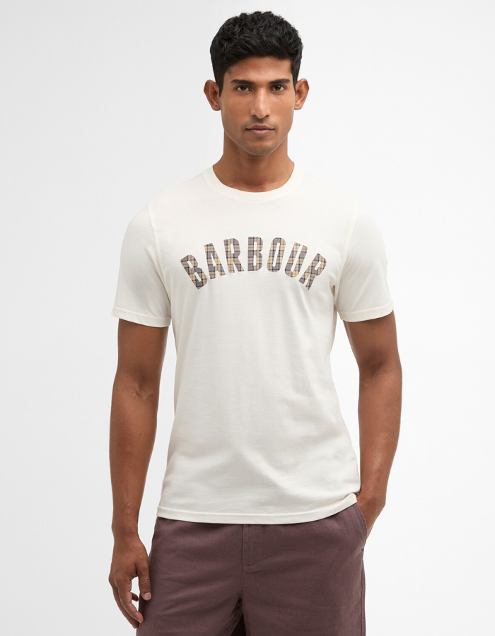 Berwick tartan T-shirt in whisper white