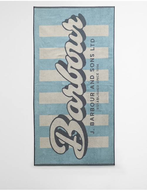 Archive strandhanddoek in surf blue logo