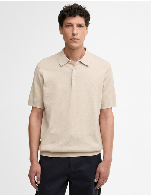 Muston Linen Blend Knitted Polo Shirt