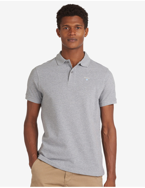 Original sports tailored polo shirt in grey marl
