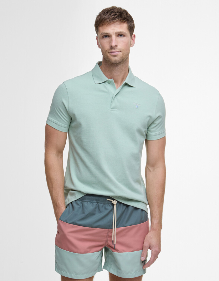 Original sports tailored polo shirt in pale apple