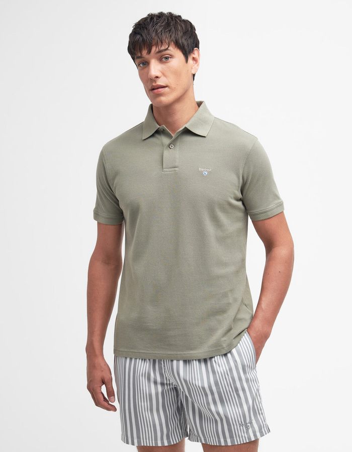 Original Sports tailored polo shirt in Dusty Green