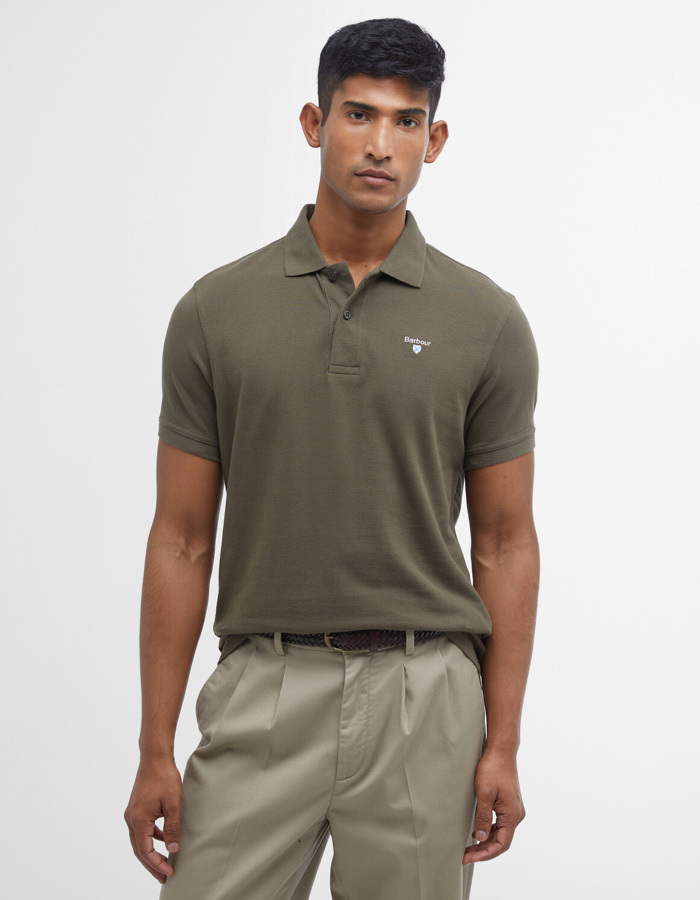 Original Sports tailored polo shirt in Dark Olive