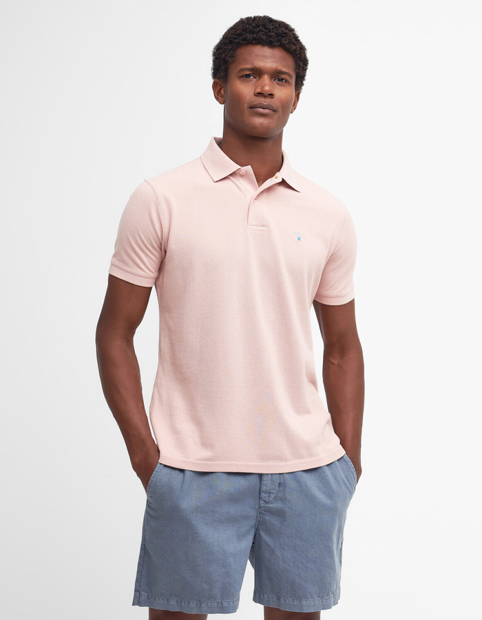 Original Sports tailored polo shirt in Pink Mist
