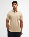 Premium Corpatch tailored polo shirt in Washed Stone