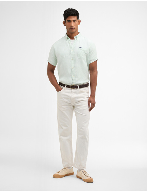 Barbour hemd met korte mouw blauw