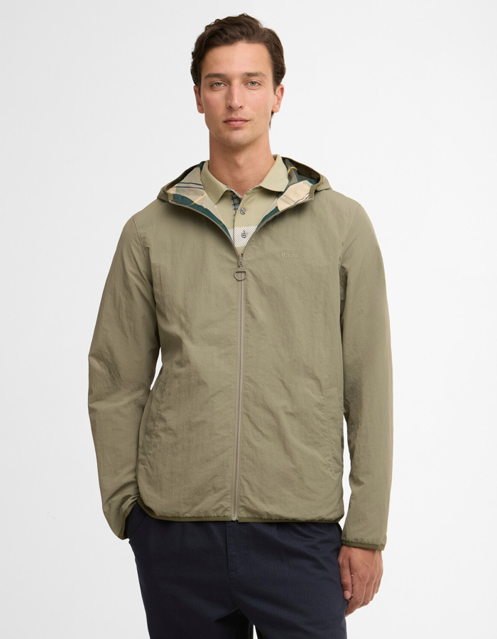 Reversible Kemble showerproof jacket in dusty olive