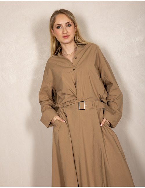 Freequent lange mouw bloes taupe