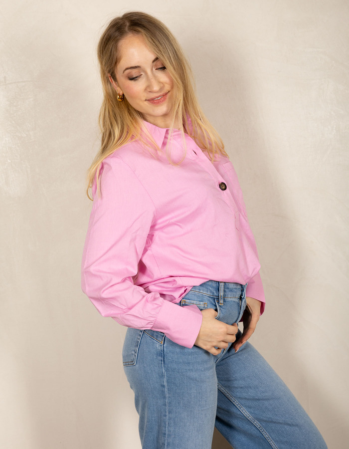 Freequent lange mouw bloes roze