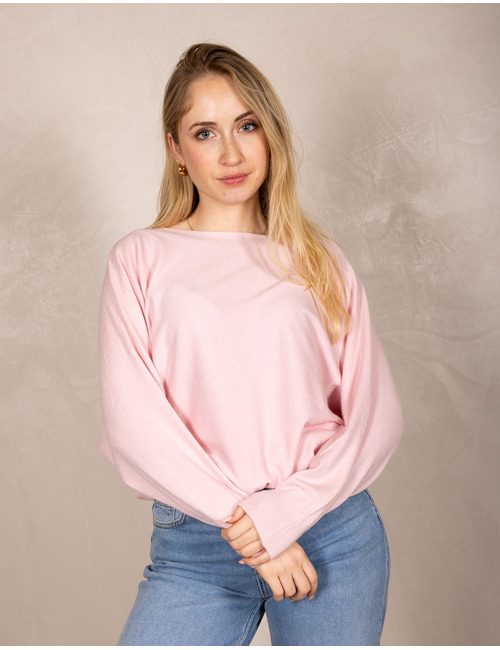 Beau Et Lou pull met ronde hals roze