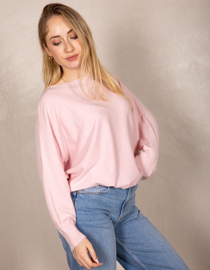 Beau Et Lou pull met ronde hals roze