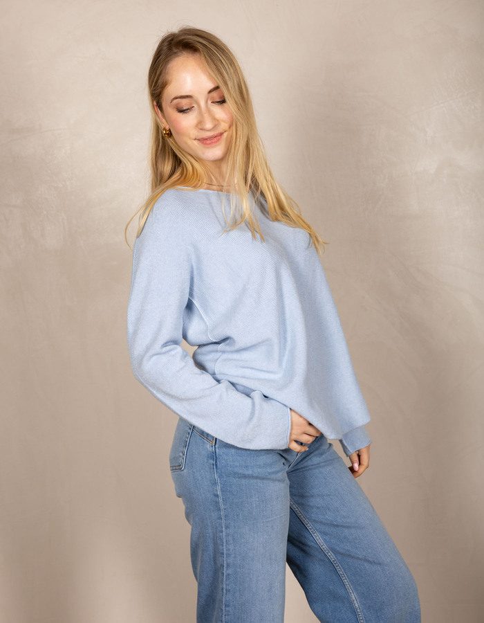 Beau Et Lou pull met v-hals blauw