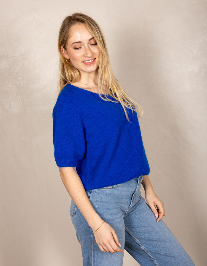Beau Et Lou pull met v-hals blauw