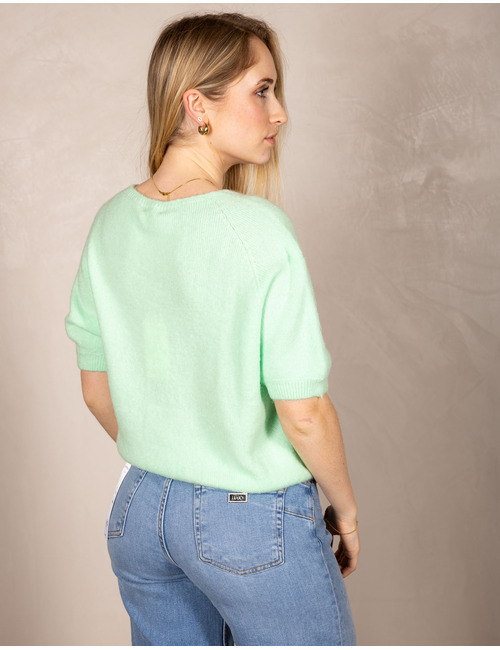 Beau Et Lou pull met v-hals groen